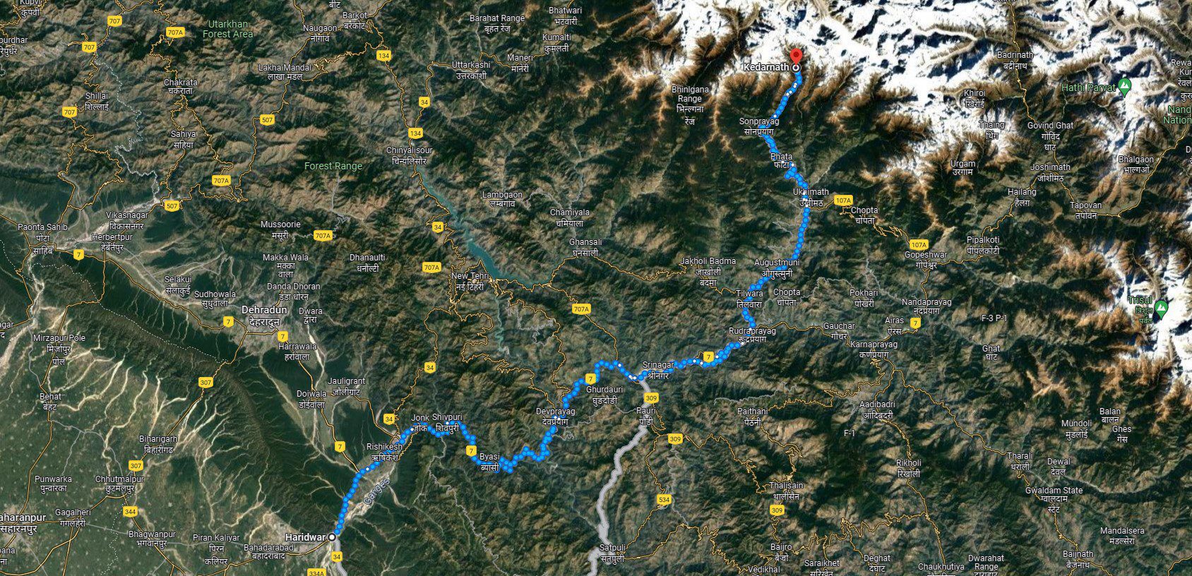 Chardham Yatra Route Map 2024 -Distance, Tips and Guide.