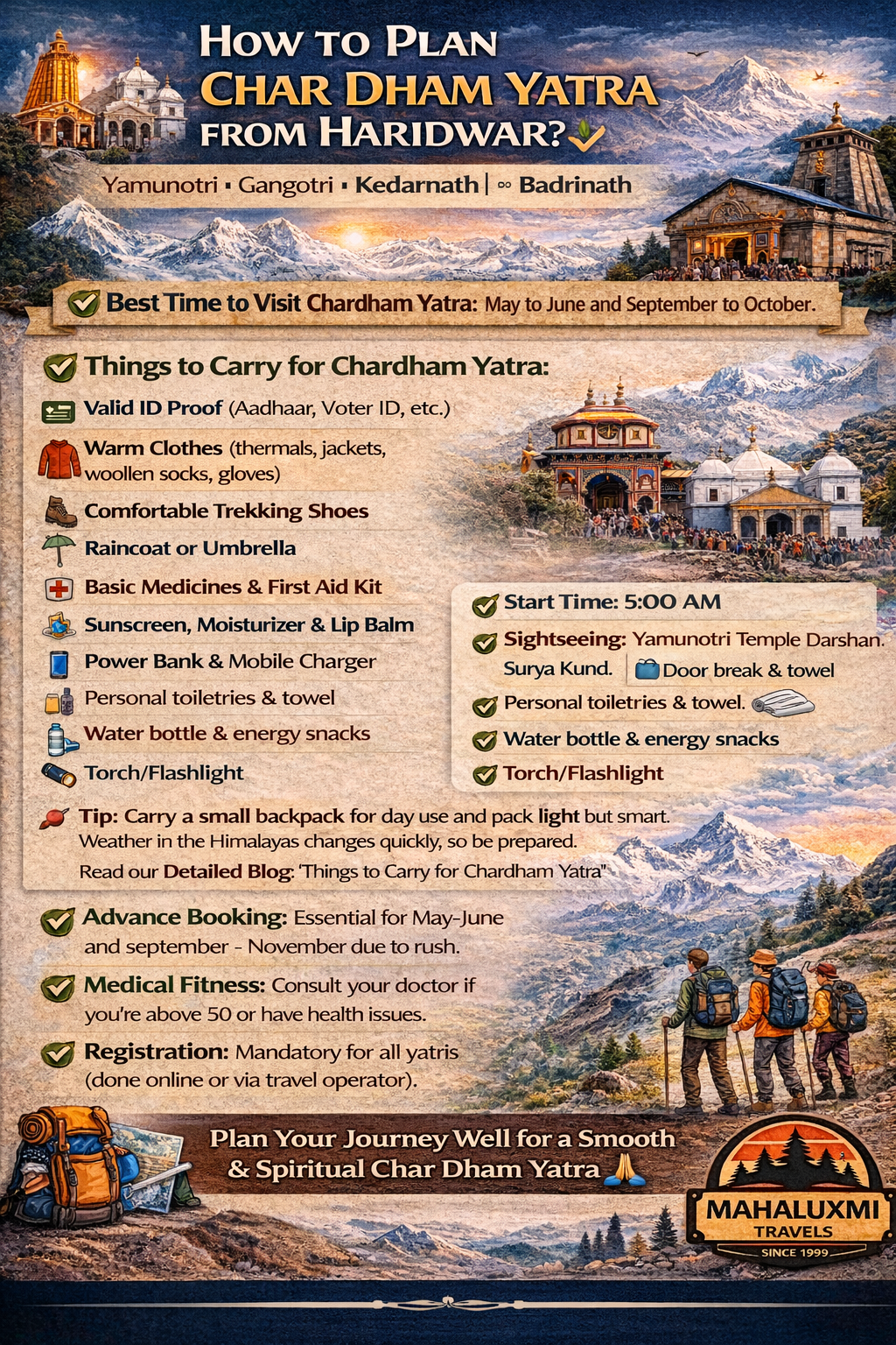 how to plan char dham yatra from haridwar checklist best time packing list travel tips guide