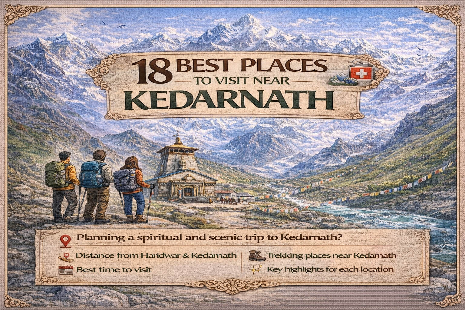 best places to visit near kedarnath trekking spots distance guide kedarnath travel
