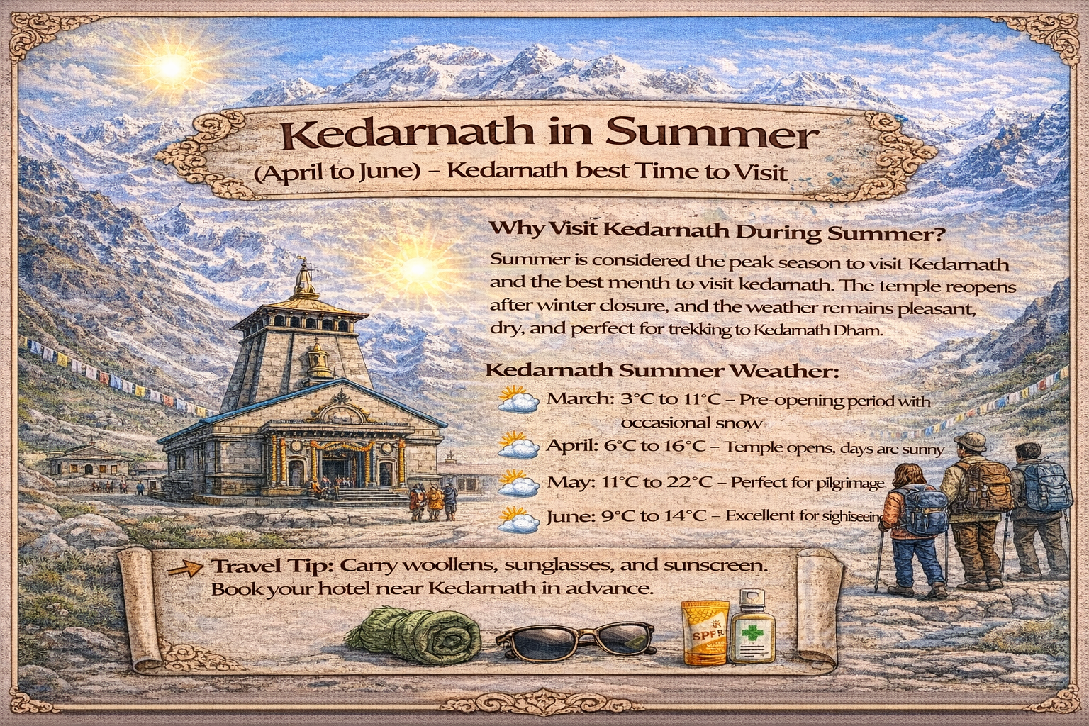 kedarnath in summer best time to visit april june weather temperature guide