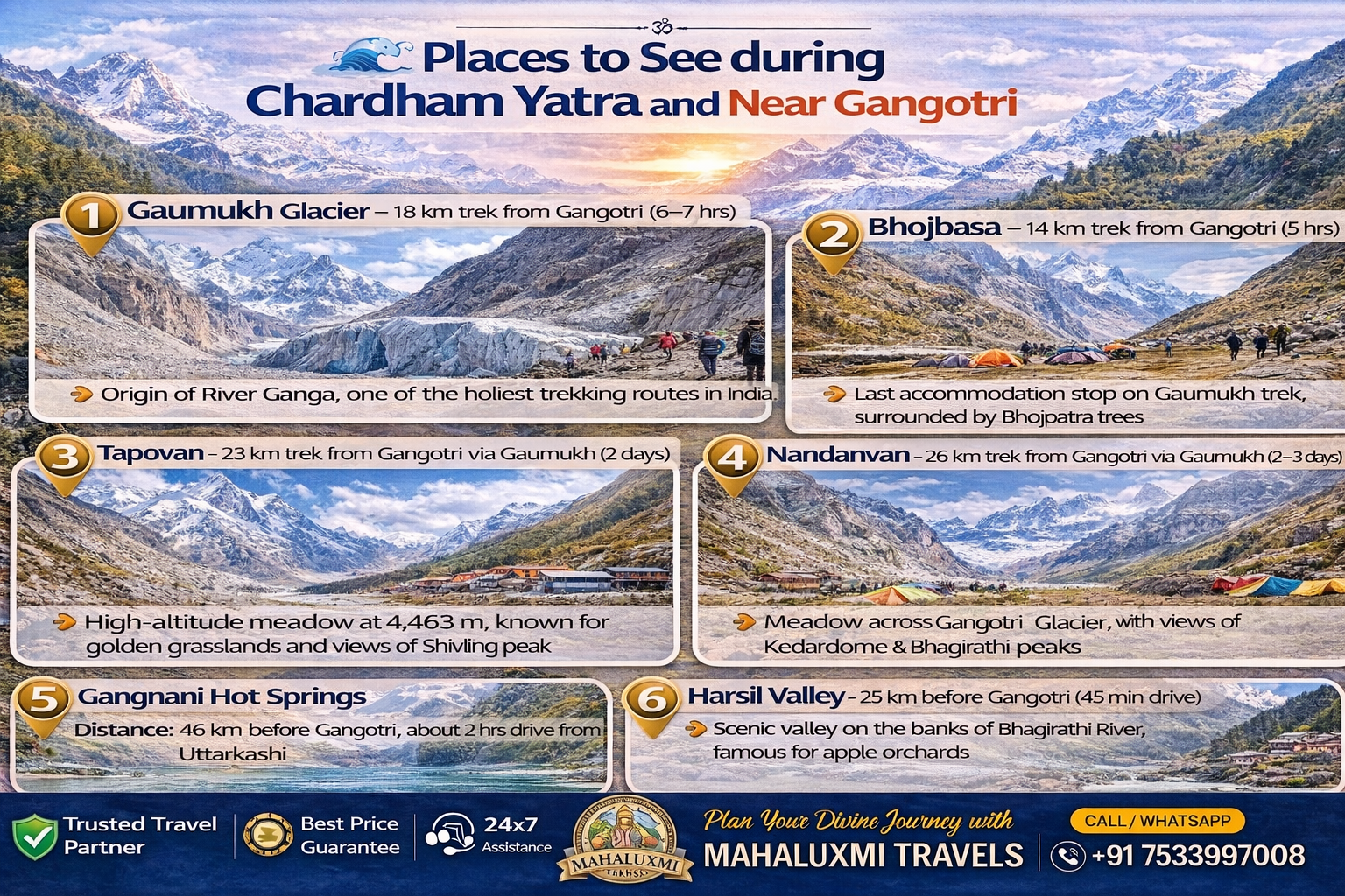 places to visit near gangotri during char dham yatra gaumukh harsil valley