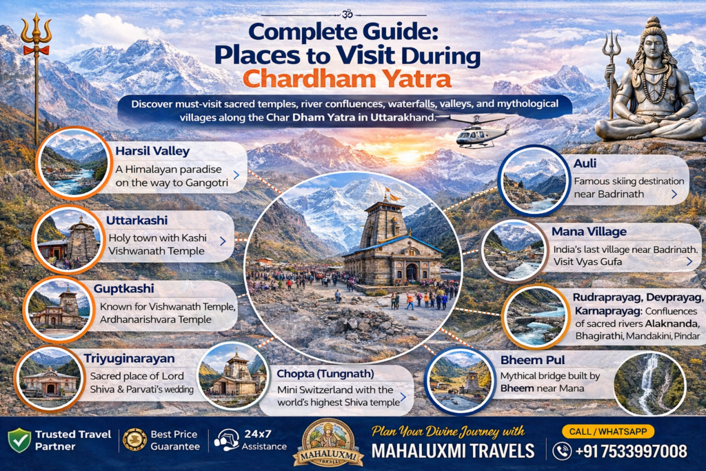 places to see during char dham yatra tourist attractions uttarakhand guide
