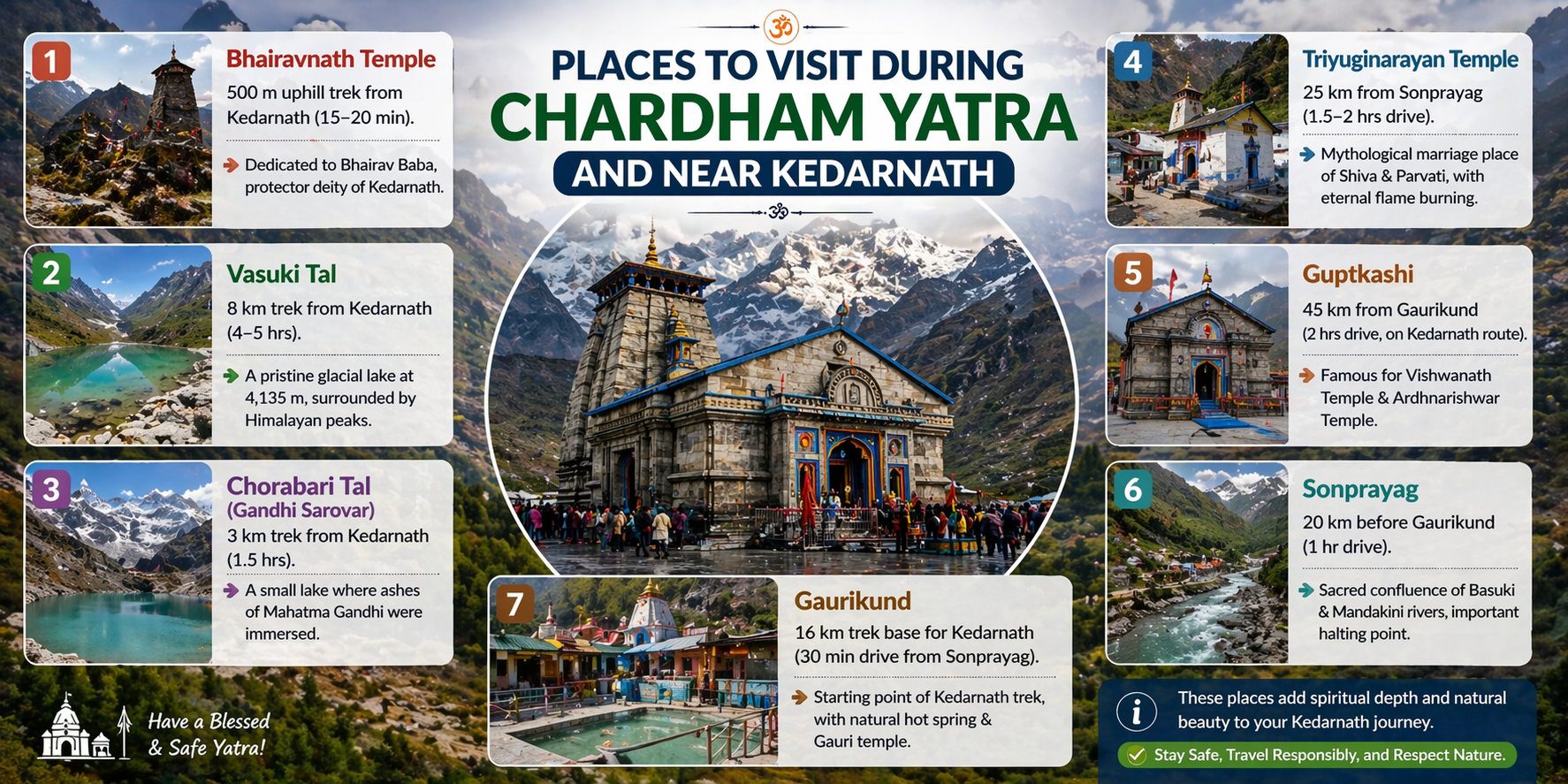 places to visit near kedarnath during char dham yatra bhairavnath temple vasuki tal